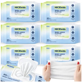 Bakalu NICEKIDS BABY AQUA Wet Wipes, 99.89% Water, 480 pcs.