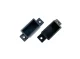 Horizontal Profile PVC Holder 20x40 mm, Black