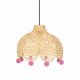 Bamboo Pendant Lamp Octagonal Chandelier E27, Natural