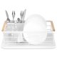 Massido MS-600 Metal Dish Drainer Rack with Tray, White
