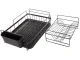 Two-Tier Dish Drainer with Tray, Black