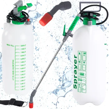 Manual Garden Pressure Sprayer, 8L with Shoulder Strap and 40cm Lance