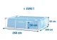 Intex 28271 Frame Pool with Mat, 260 x 160 x 65 cm