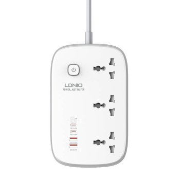 Power Strip GaN LDNIO SC3416 EU 65W white + EU plug