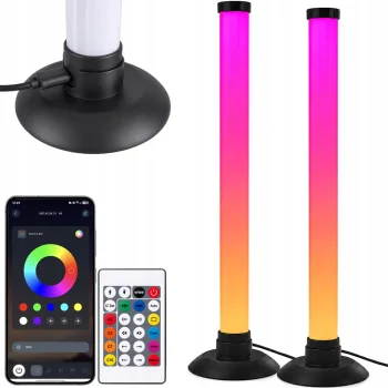 RGB LED Light Bar Desk Lamp with Sound Sensor and Remote