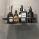 Set of 2 Bathroom Shower Shelves, Black