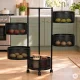 ModernHome Kitchen Trolley Cart Organizer with 5 Rotating Baskets, Black