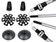 Folding Trekking Poles, Adjustable, Silver