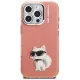 Karl Lagerfeld IML Aquarelle Choupette & Logo iPhone 16 Pro Case, Pink
