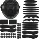 Universal Helmet Replacement Pads 54 pcs Trizand, black