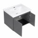 ModernHome Wall-Mounted Bathroom Cabinet with Sink and Mirror