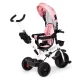 Ecotoys Kids Tricycle with 360° Rotating Seat, JM-322, Pink