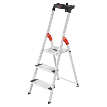 Hailo L80 ComfortLine 3-Step Aluminium Stepladder