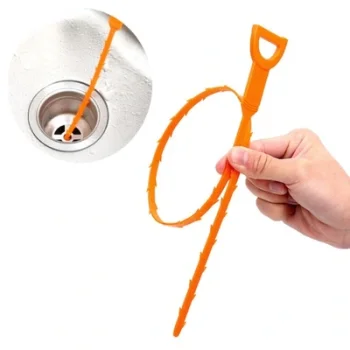 Drain Cleaning Tool Hair Catcher 51cm Orange
