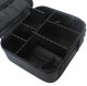 Praktiska ceļojumu kosmētikas kaste ar regulējamām nodalījumiem, melna