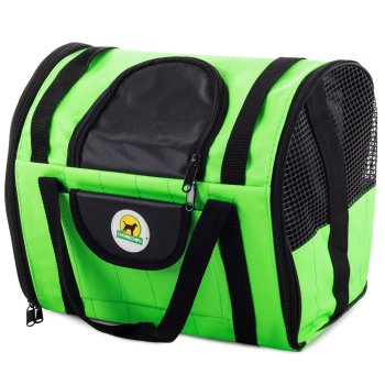 Pet Carrier Backpack for Cats and Small Dogs, breathable mesh, green