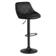 Sofotel Nerra Adjustable Bar Stool with Back and Black Base, Black