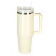 Insulated Tumbler with Handle and Straw 1.2L, Cream