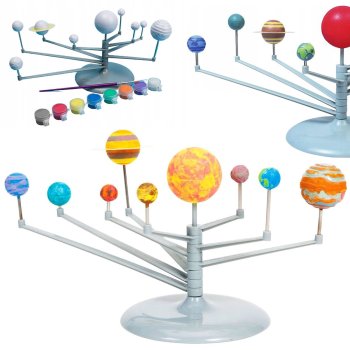 Creative 3D solar system model kit for kids, educational painting set