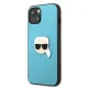 Karl Lagerfeld iPhone 13 mini Case Leather Ikonik Karl\'s Head, Blue