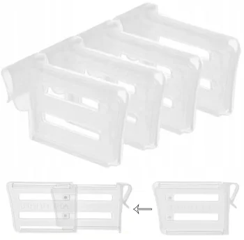 Adjustable Refrigerator Drawer Organizer, 4 pcs, Transparent