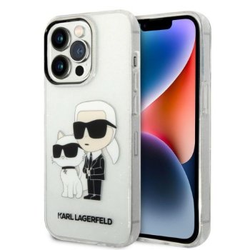 Karl Lagerfeld Glitter Karl&Choupette Phone Case Cover iPhone 14 Pro Max 6.7" - Transparent
