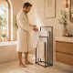 Modernhome Freestanding Towel Stand, 4 Tiers, Black