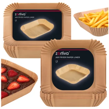 Zortiva Disposable Dual Air Fryer Paper Liners, 150 Pcs