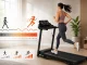Electric Home Treadmill, Bluetooth, 12 km/h, up to 120 kg, Black