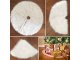 Christmas Tree Rug Mat, White Furry, Round, 90 cm
