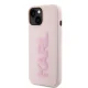 Karl Lagerfeld iPhone 15 Plus / 14 Plus Case 3D Rubber Glitter Logo, Pink