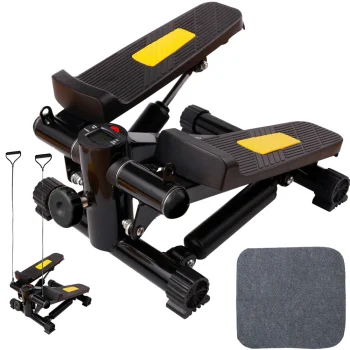 Twist Stepper with Resistance Bands and LCD Monitor