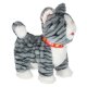 Interactive Walking Cat Toy on a Leash Meows Sings and Wags Tail, Gray