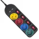 Maclean MCE229 B Power Strip, 4 Outlets, 2xUSB, 1.5m, Black