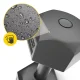 Bitumen Exercise Dumbbells 4FIZJO 2 x 4 kg, Grey
