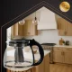 Ruhhy 26066 Glass Teapot with Infuser, 2L, Transparent/Black