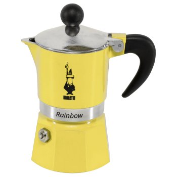 Bialetti Rainbow 4981 Moka Pot Espresso Maker, 1 Cup, Yellow