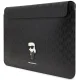 Karl Lagerfeld Saffiano Monogram Ikonik 14\" Laptop Sleeve, Black