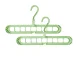 Multifunctional wardrobe hanger organizer, 2 pcs, green