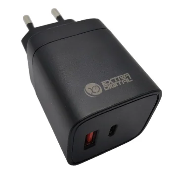 Extra Digital GaN USB-C & USB-A Charger, 45W, Black