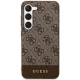 Guess Samsung Galaxy S24 Plus Case 4G Stripe Collection, Brown