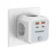 Wozinsky WKZ-4B Power Cube 4x AC 2x USB-A 2x USB-C PD 20W 4000W White