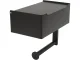 Toilet Paper Holder with Tissue Shelf, Black