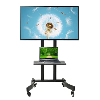 Maclean MC-739 Mobile TV Cart Floor Stand on Wheels 32-65" up to 40kg