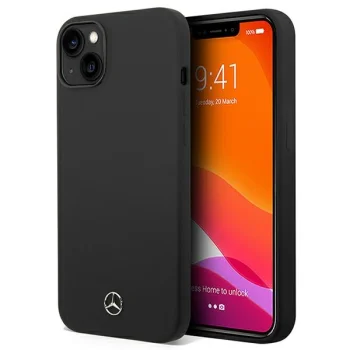 Mercedes Silicone Line Case for iPhone 14 Plus - Black