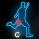 LED Neon Sign Soccer Player Light Forever Light FPNE31, Multicolor