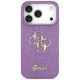 Guess iPhone 17 Pro Case Fixed Glitter Big 4G, Lilac
