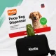 Karlie Dog Poop Bag Dispenser Pouch with Carabiner and 15 Biodegradable Bags, Black