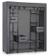 Large textile closet with drawers Massido - graphite