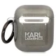 Karl Lagerfeld Glitter Karl&Choupette Case for AirPods 1/2, Black